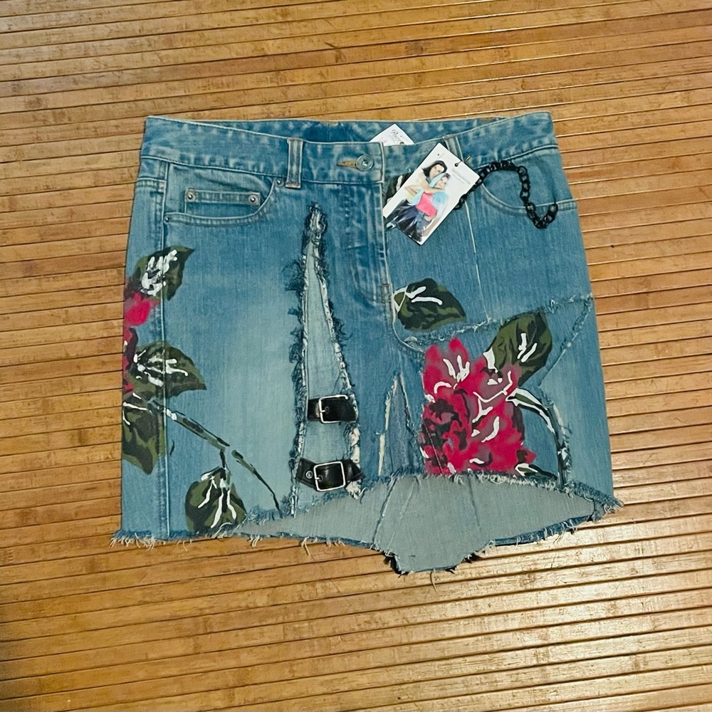 Wearable Art! Jean Skirt by Skirtzophrenic / AKA Denim Butcher – Size 6